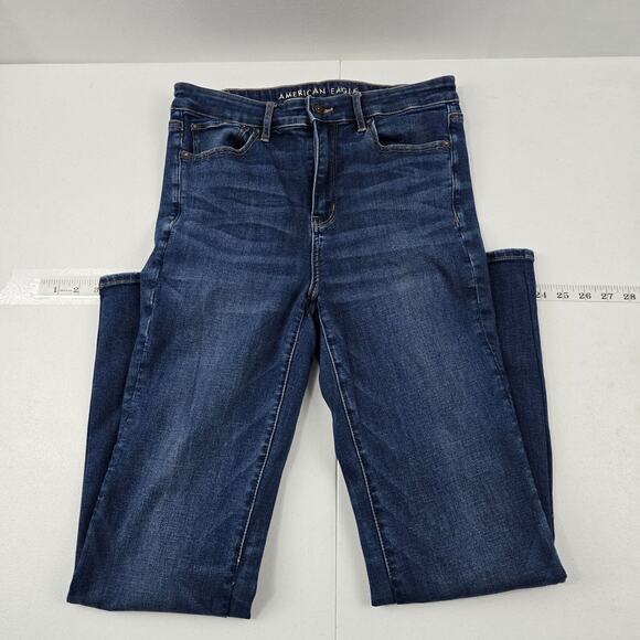American Eagle Outfitters Denim - American Eagle next stretch super hi rise flare jeans 10 reg blue womens 5533